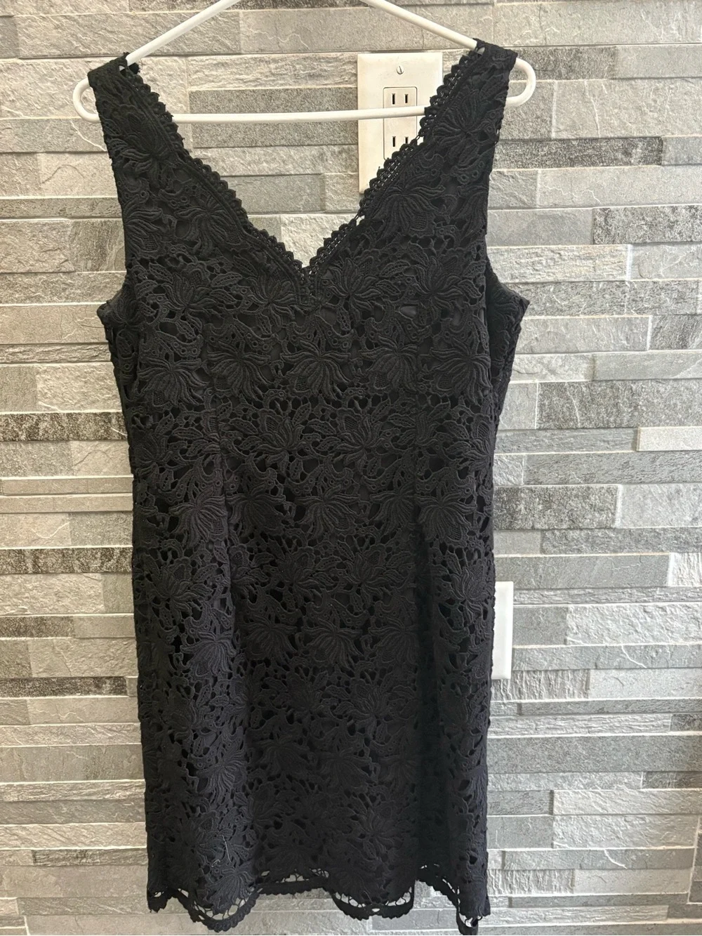 ann taylor black lace dress New Ann Taylor LOFT Women's Size 14 LACE Dress Black Blue